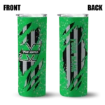 customized-marshall-thundering-herd-star-pop-green-black-skinny-tumbler-best-selling.webp