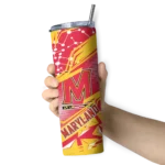 customized-maryland-terrapins-helmet-clash-red-skinny-tumbler-best-selling.webp