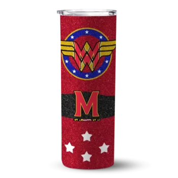 Customized Maryland Terrapins Star Cluster Red Skinny Tumbler