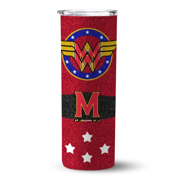 customized maryland terrapins star cluster red skinny tumbler best selling