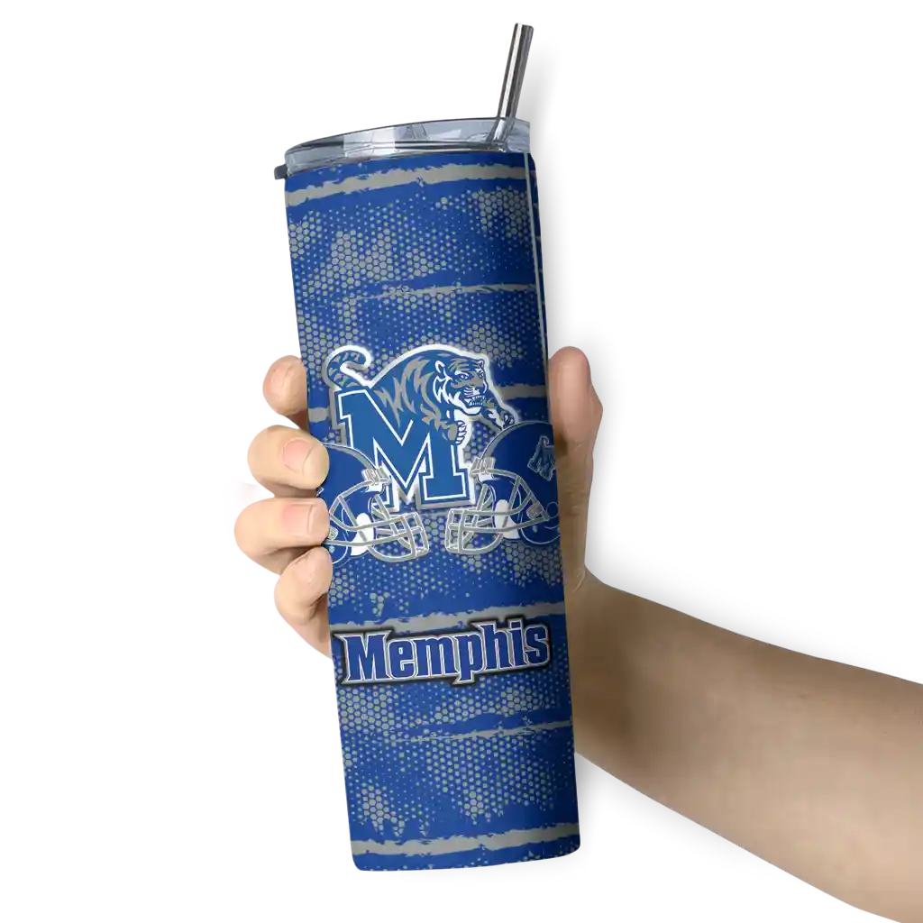 customized-memphis-tigers-chevron-patch-blue-skinny-tumbler-premium-grade.webp