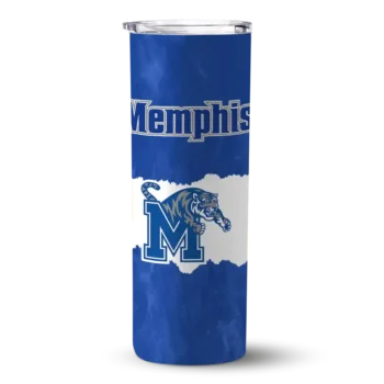 Customized Memphis Tigers Torn Band Blue White Skinny Tumbler