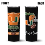 customized-miami-hurricanes-helmet-belt-orange-black-skinny-tumbler-best-selling.webp