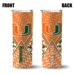 customized-miami-hurricanes-monogram-burst-orange-white-skinny-tumbler-best-selling.webp