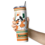 customized-miami-hurricanes-snoopy-dog-orange-white-skinny-tumbler-best-selling.webp