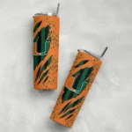 customized-miami-hurricanes-star-pop-orange-black-skinny-tumbler-best-selling.webp