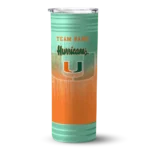 customized-miami-hurricanes-swirl-texture-orange-skinny-tumbler-best-selling.webp