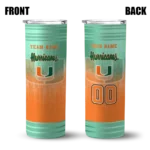 customized-miami-hurricanes-swirl-texture-orange-skinny-tumbler-best-selling.webp