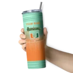 customized-miami-hurricanes-swirl-texture-orange-skinny-tumbler-best-selling.webp