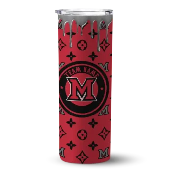 Customized Miami RedHawks Camo Streak Red Skinny Tumbler