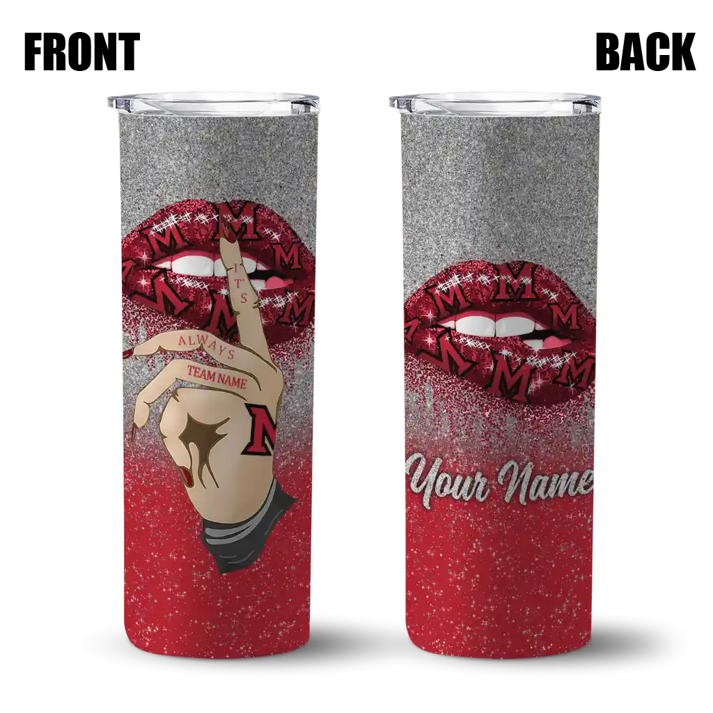 customized-miami-redhawks-sparkle-lips-red-skinny-tumbler-fashion-forward.webp