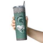 customized-michigan-state-spartans-pixel-fade-green-skinny-tumbler-best-selling-1-1.webp