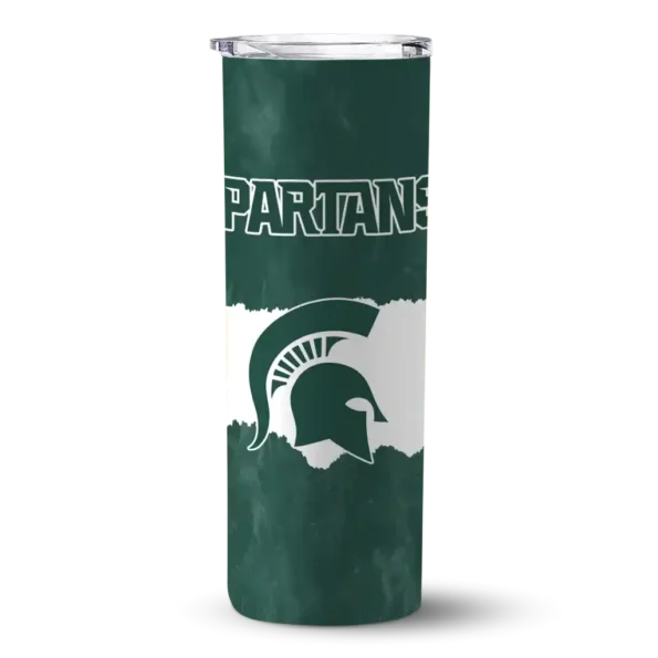 customized michigan state spartans torn band green white skinny tumbler best selling