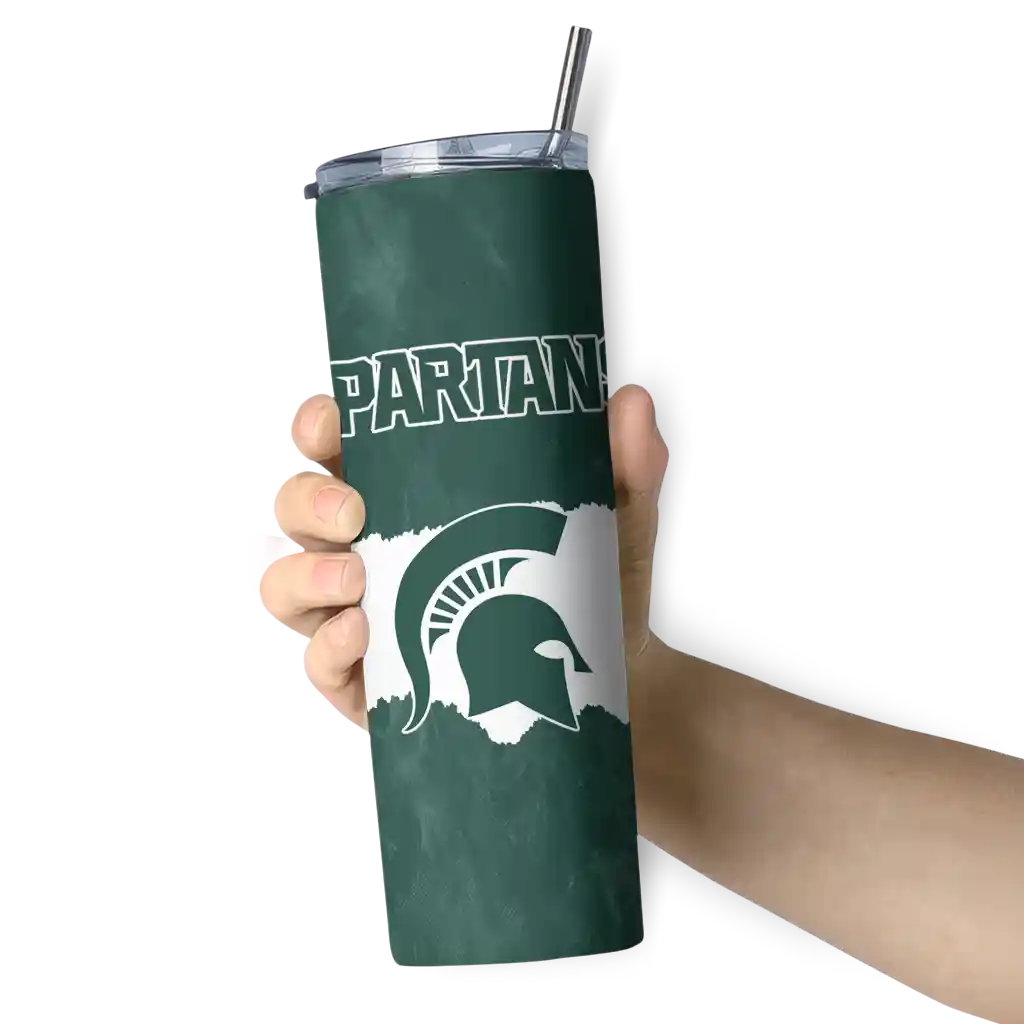 customized-michigan-state-spartans-torn-band-green-white-skinny-tumbler-premium-grade-1.webp
