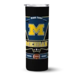 customized-michigan-wolverines-helmet-belt-blue-black-skinny-tumbler-best-selling.webp