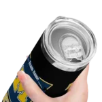customized-michigan-wolverines-helmet-belt-blue-black-skinny-tumbler-best-selling.webp