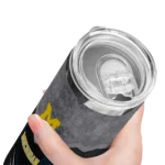 customized-michigan-wolverines-hexagon-honeycomb-blue-black-skinny-tumbler-best-selling.webp