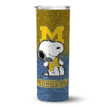 customized-michigan-wolverines-snoopy-attitude-blue-skinny-tumbler-best-selling.webp