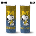 customized-michigan-wolverines-snoopy-attitude-blue-skinny-tumbler-best-selling.webp