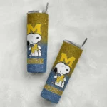 customized-michigan-wolverines-snoopy-attitude-blue-skinny-tumbler-best-selling.webp