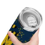 customized-michigan-wolverines-star-pop-blue-black-skinny-tumbler-best-selling.webp