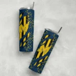 customized-michigan-wolverines-star-pop-blue-black-skinny-tumbler-best-selling.webp