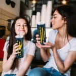 customized-michigan-wolverines-star-pop-blue-black-skinny-tumbler-best-selling.webp