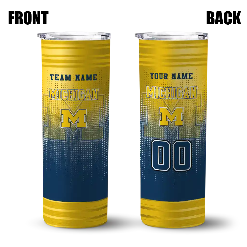 customized-michigan-wolverines-swirl-texture-blue-skinny-tumbler-fashion-forward-1.webp