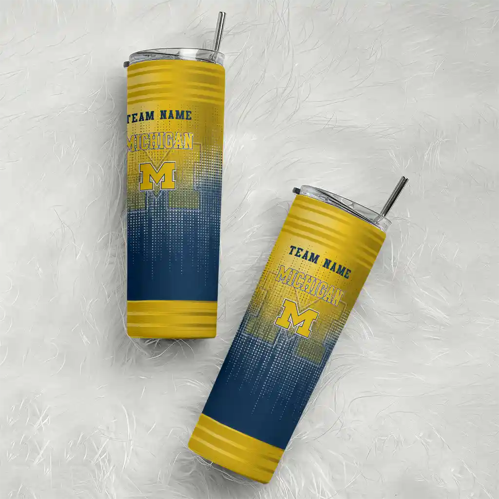 customized-michigan-wolverines-swirl-texture-blue-skinny-tumbler-top-rated-1.webp