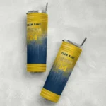 customized-michigan-wolverines-swirl-texture-blue-skinny-tumbler-best-selling.webp