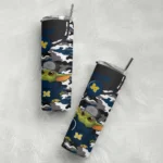 customized-michigan-wolverines-yoda-camo-blue-black-skinny-tumbler-best-selling.webp