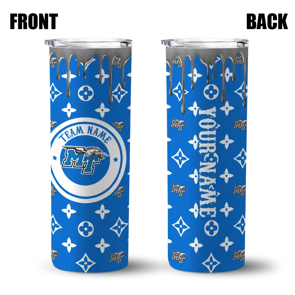 customized-middle-tennessee-blue-raiders-camo-streak-blue-skinny-tumbler-fashion-forward.webp