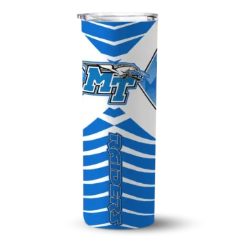 customized middle tennessee blue raiders camo texture blue skinny tumbler best selling