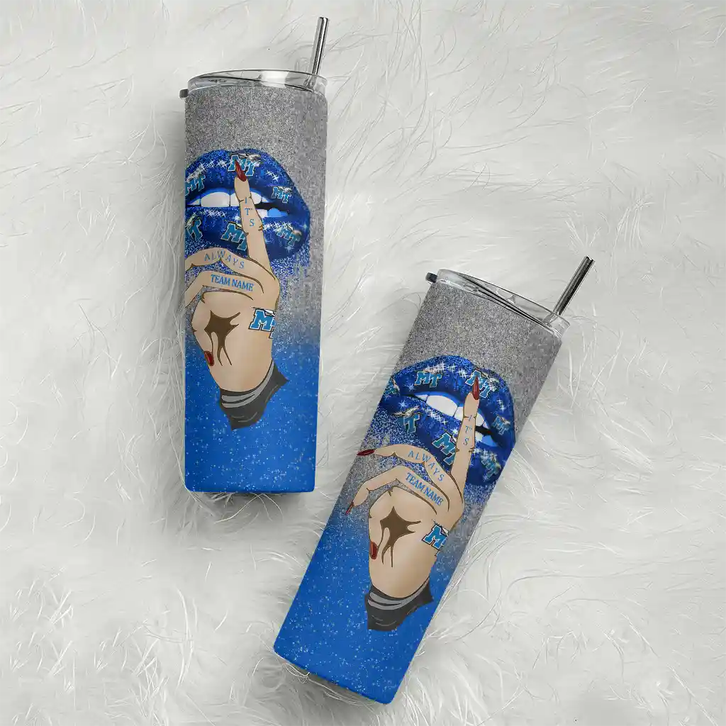 customized-middle-tennessee-blue-raiders-sparkle-lips-blue-skinny-tumbler-top-rated.webp