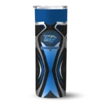 customized-middle-tennessee-blue-raiders-superman-emblem-blue-black-skinny-tumbler-best-selling.webp