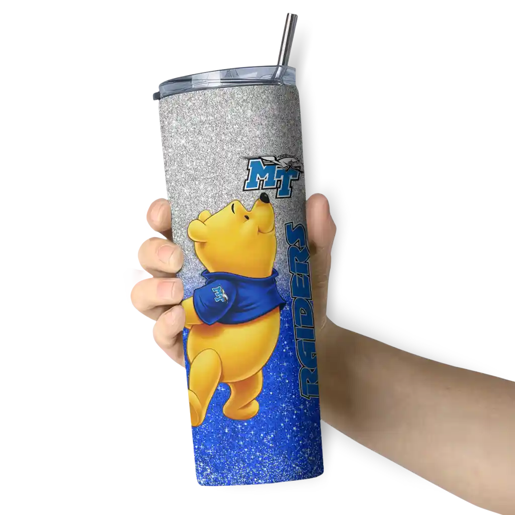 customized-middle-tennessee-blue-raiders-winnie-the-pooh-blue-gray-skinny-tumbler-premium-grade.webp