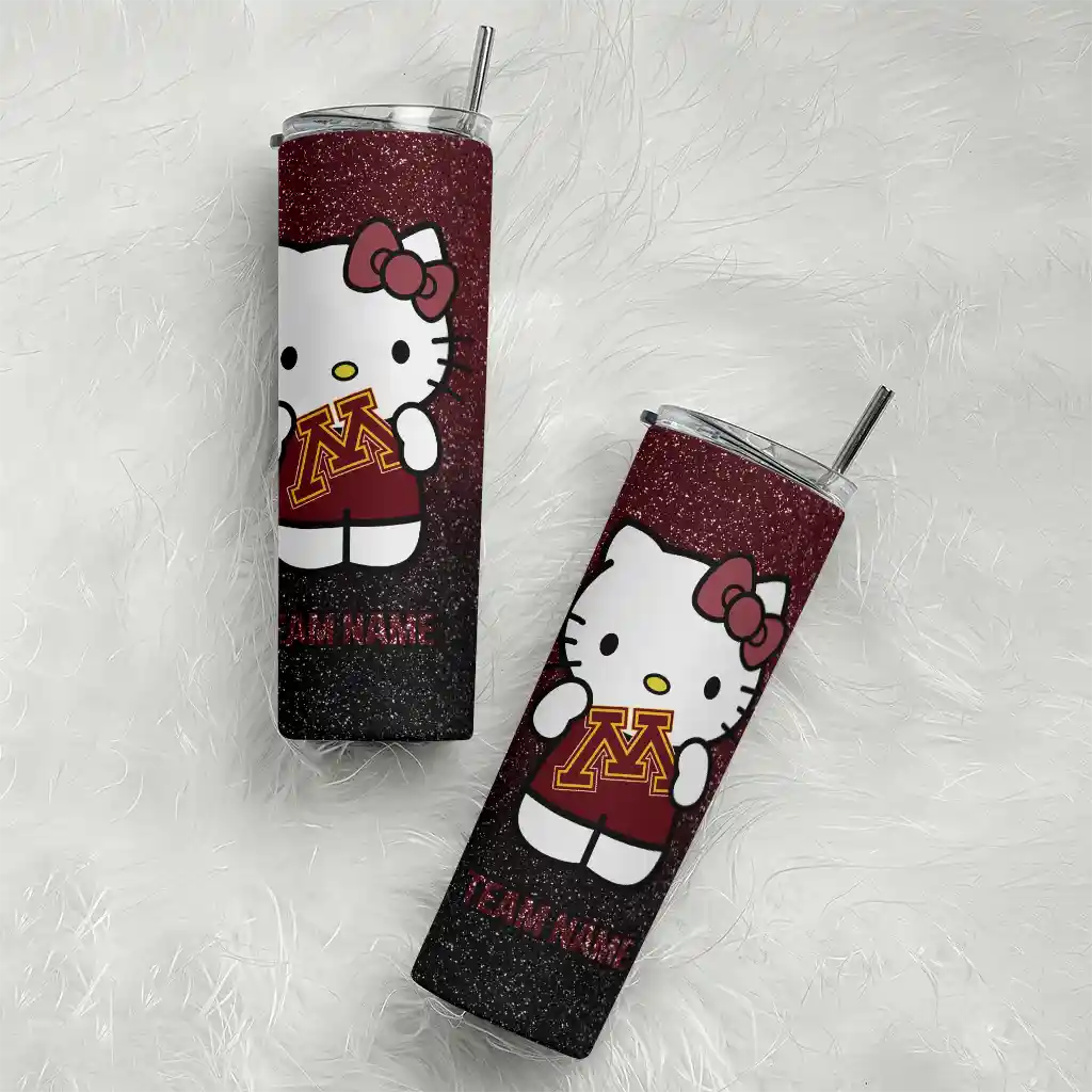 customized-minnesota-golden-gophers-hello-kitty-maroon-black-skinny-tumbler-top-rated.webp