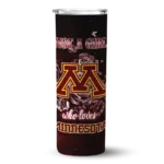 customized-minnesota-golden-gophers-rose-romance-maroon-black-skinny-tumbler-best-selling.webp