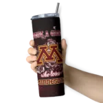 customized-minnesota-golden-gophers-rose-romance-maroon-black-skinny-tumbler-best-selling.webp