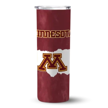 Customized Minnesota Golden Gophers Torn Band Maroon White Skinny Tumbler