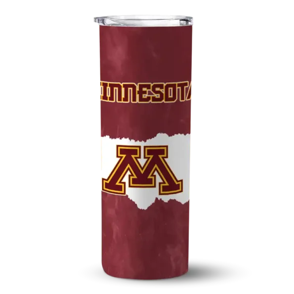 customized minnesota golden gophers torn band maroon white skinny tumbler best selling