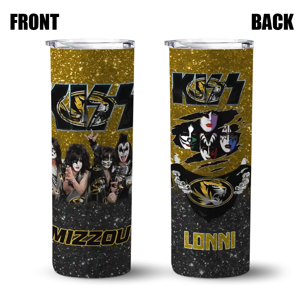 customized-missouri-tigers-kiss-band-gold-skinny-tumbler-fashion-forward.webp