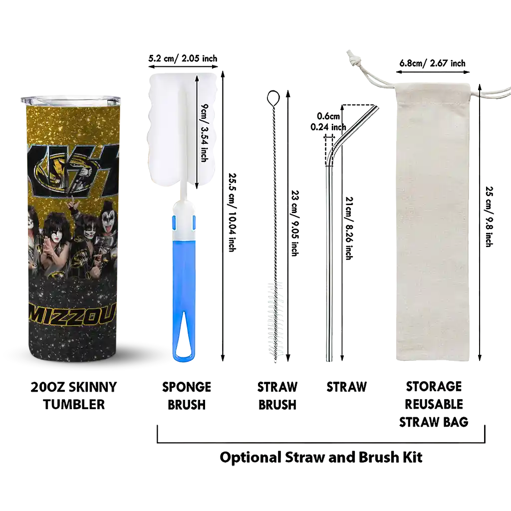customized-missouri-tigers-kiss-band-gold-skinny-tumbler-new-arrival.webp