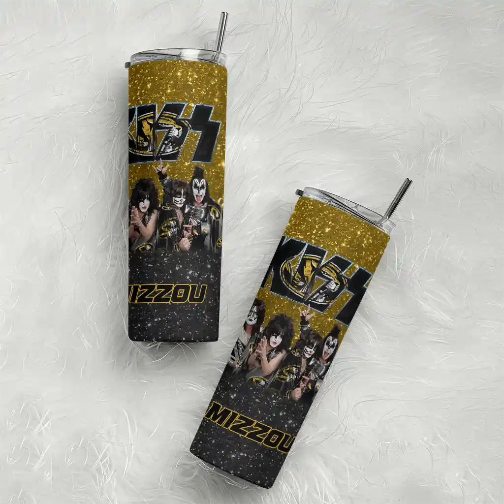 customized-missouri-tigers-kiss-band-gold-skinny-tumbler-top-rated.webp