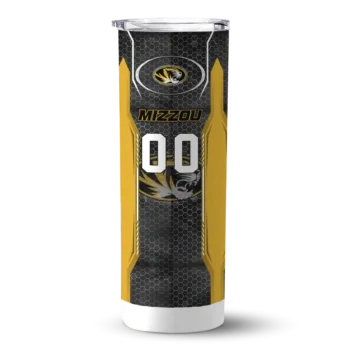Customized Missouri Tigers Stacked Diamond Black Skinny Tumbler