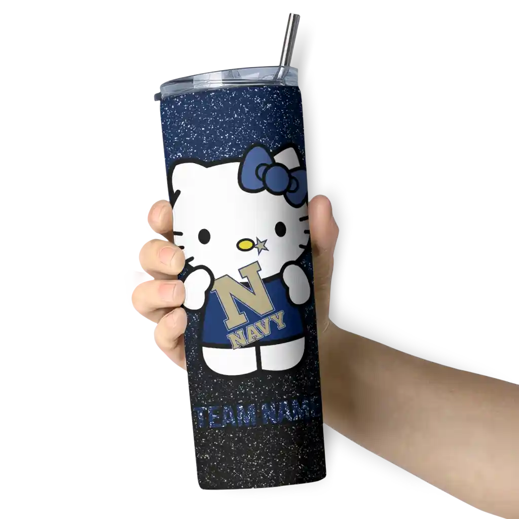 customized-navy-midshipmen-hello-kitty-blue-black-skinny-tumbler-premium-grade-1.webp