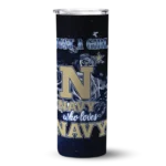 customized-navy-midshipmen-rose-romance-blue-black-skinny-tumbler-best-selling-1.webp