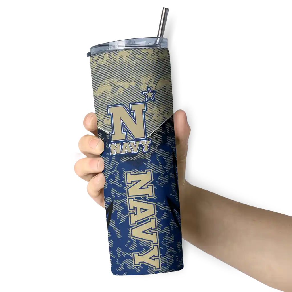 customized-navy-midshipmen-spiral-burst-print-blue-skinny-tumbler-premium-grade.webp