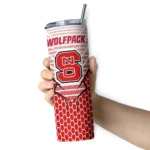 customized-nc-state-wolfpack-chevron-stripes-red-skinny-tumbler-best-selling.webp