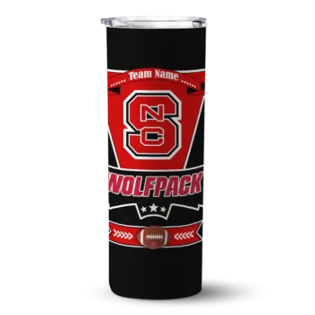 NC State Wolfpack Tumber - Customized Helmet Belt Skinny Red Black